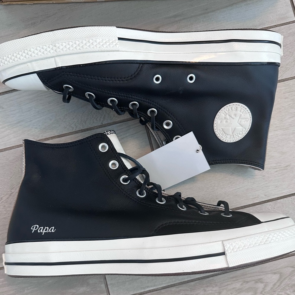 Converse Chuck Taylor Custom Black Leather NEW IN BOX Men’s 13